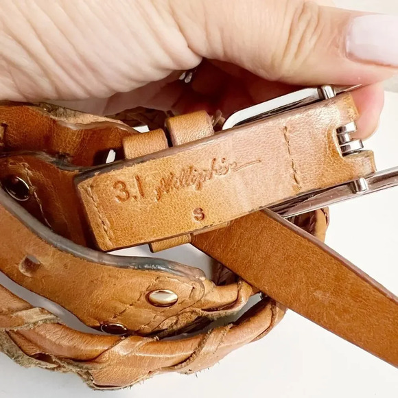 3.1 PHILLIP LIM Braided Leather Belt in Tan - Picture 2 of 4
